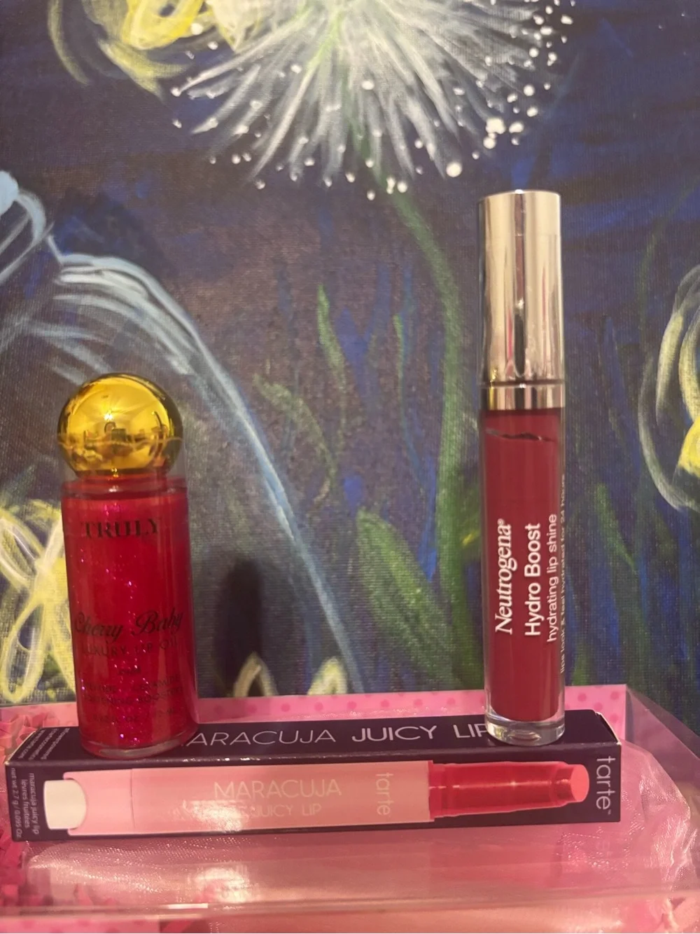NWT Makeup Lip Bundle - Tarte, Truly Beauty Cherry Baby, Neutrogena Hydro Boost